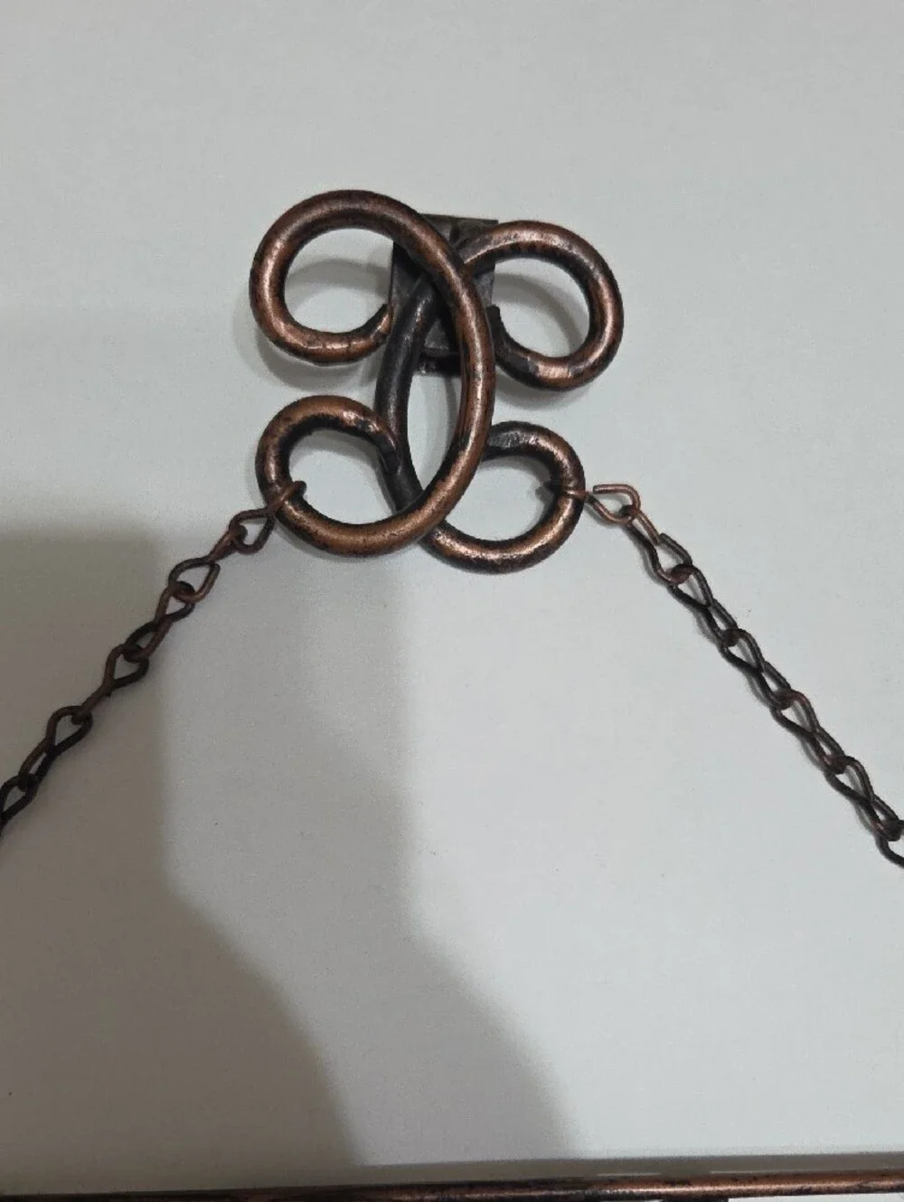 Three-Panel Decorative Metal Wall Frame in Bronze
